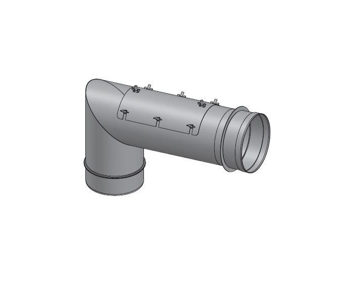 18" Diameter, Single Wall Grease Duct, 87 Degree Elbow w/ Access SWCK18-87EA SHOP HOODS, DUCTWORK, Single Wall Grease Duct Accessories, Single Wall 18” Diameter