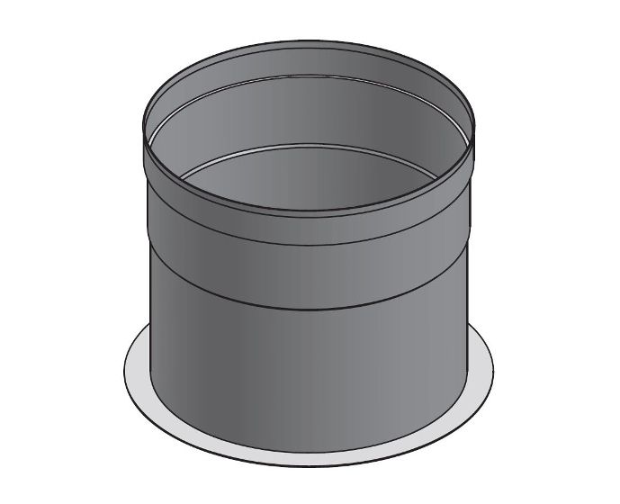 16" Diameter, Single Wall Grease Duct, Flange Collar Adapter - Start SWCK16-FCS SHOP HOODS, DUCTWORK, Single Wall Grease Duct Accessories, Single Wall 16” Diameter