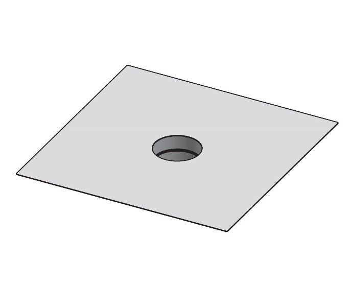 16" Diameter, Single Wall Grease Duct, Fan Plate Adapter - End SWCK16-FPE:29X29 SHOP HOODS, DUCTWORK, Single Wall Grease Duct Accessories, Single Wall 16” Diameter