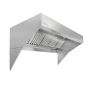 HoodMart Low Ceiling Sloped Front Exhaust Hood System - 16' x 48" EXH0016LB SHOP HOODS, COMMERCIAL HOOD PACKAGES, Exhaust Hood Packages, Low Ceiling Sloped Front Exhaust Hood Packages