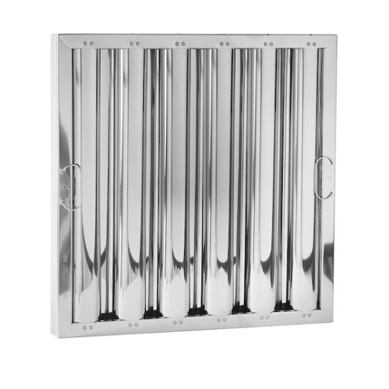 Stainless Steel Commercial Hood Baffle Grease Filter, 20-inch x 20-inch x 2-inch STAINLESS_20_20_2 SHOP HOODS, ACCESSORIES, Filters