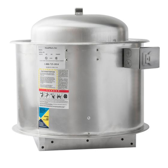 High Speed Direct Drive Exhaust Fan 600 CFM, 1426 RPM, 1 PH w/ Var. Speed Control 10D-600-FF SHOP HOODS, EXHAUST/SUPPLY FANS, Exhaust Fans, Restaurant Exhaust Fans Upblast Grease Rated, Centrifugal Upblast Direct Drive Exhaust Fan