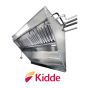 Hoodmart Stainless Steel Integrated Exhaust Low Box Concession Hood System w/Kidde Fire Suppression - 5' x 40" LBOX-AV5C-KF SHOP HOODS, COMMERCIAL HOOD PACKAGES, Food Truck Hood Packages, All-in-One Exhaust Hood and Fan System w/ Fire Suppression, New LBOX-AV Integrated Food Truck/ Concession Pkg w/ Kidde Fire Suppression