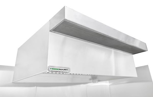 Hoodmart Restaurant Hood w/ PSP Makeup-Air 0448HBPSP SHOP HOODS, HOODS ONLY, Makeup Air Hoods, Perforated Supply Plenum (PSP) , Standard PSP
