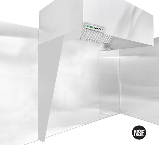 (Left) Stainless Steel Side Curtains Full L/R -23" Top 78" High 20" Bottom SIDE_CURTAIN_FULL_LEFT SHOP HOODS, ACCESSORIES, SIDE CURTAINS, FULL PANELS (NON-INSULATED)
