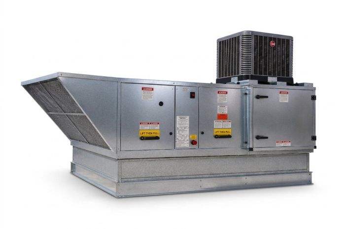 NAKS Direct Gas Fired Tempered Makeup Air Unit / DX - 3 PHASE + AC (1212 CFM) T1-DX-3PH-1212 SHOP HOODS, EXHAUST/SUPPLY FANS, Makeup Air Fans, NAKS Direct Gas Fired Tempered Makeup Air Unit / DX
