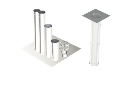 14" - Single Wall Kit, Grease Duct, 10' Straight, Including No Weld Hood and Fan Connections SWNAKS-KIT07 SHOP HOODS, DUCTWORK, Single Wall Grease Duct Kits, Single Wall Kit - Straight Duct
