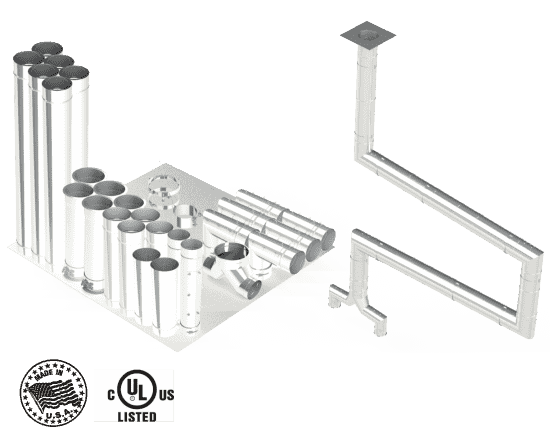 Single Wall Kit - Straight w/ Pant Leg and 4 - 90's
