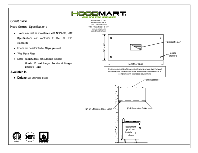 Condensate Hoods