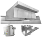 SU 11' X 48" HOODMART SISTEMAS DE CAMPANA DE RESTAURANTE GRC con Aire de Reposición PSP INCLUYE: EXH011PSP-GRC COMPRAR, CAMPANAS COMERCIALES, PSP Hoods, Paquetes de campanas de aire de suminstro, UNTEMPERED AIR, Pleno de suministros perforados PSP