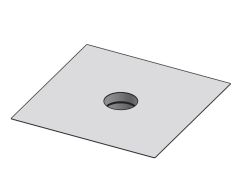 12" Diámetro, Ducto de Grasa de Pared Simple, Adaptador de Placa de Ventilador - Final