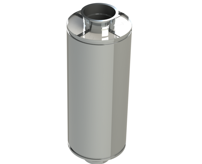 14" Diámetro, Ducto de Grasa de Doble Pared con Espacio Cero, 36" Longitud Fija DWCK14-36L-ZC Double Wall 14” Diameter