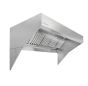 HoodMart Paquete de Campana de Dosel de Pared de Frente Inclinado para Techo Bajo con Aire de Reposición 20’ x 48” 2020LB COMPRAR, CAMPANAS COMERCIALES, Paquetes de campanas de aire de suminstro, Low Ceiling Sloped Front Short Cycle IPS