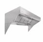 Campana de Restaurante con (BRP) Pleno de Retorno Trasero de Aire de Reposición 17'x48" 1748HBMBRP COMPRAR, CAMPANA SOLAMENTE, Campanas de aire de maquillaje, Pleno de vuelta de BRP