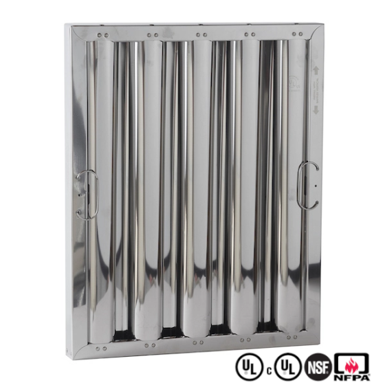 Filtro de Grasa de Deflector de Campana Comercial de Acero Inoxidable, 20-inch x 16-inch x 2-inch STAINLESS_20_16_2 COMPRAR, ACCESORIOS, Filtros