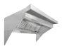 Campana de Restaurante de Frente Inclinado para Techo Bajo con Aire de Reposición PSP 14'x48" 1448HLBPSP COMPRAR, CAMPANA SOLAMENTE, Low Profile Makeup Air Hood, Low Ceiling Sloped Front PSP