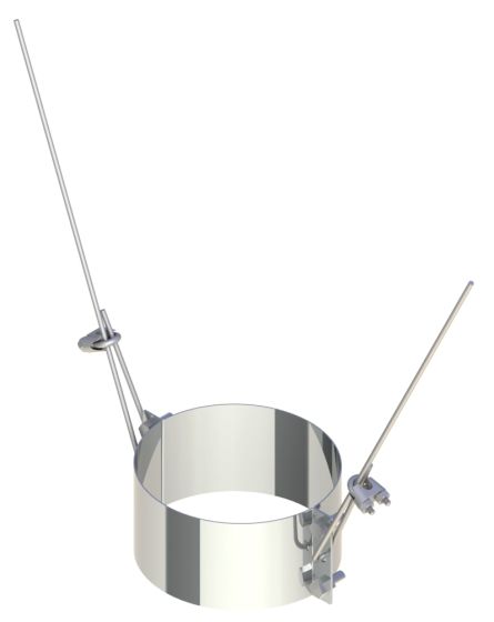 10" Diámetro, Ducto de Grasa de Pared Simple, Banda de Soporte Ligera SWCK10-LSB COMPRAR, DUCTOS, Accesorios de conducto de grasa de pared simple, Pared simple de 10 "de diámetro