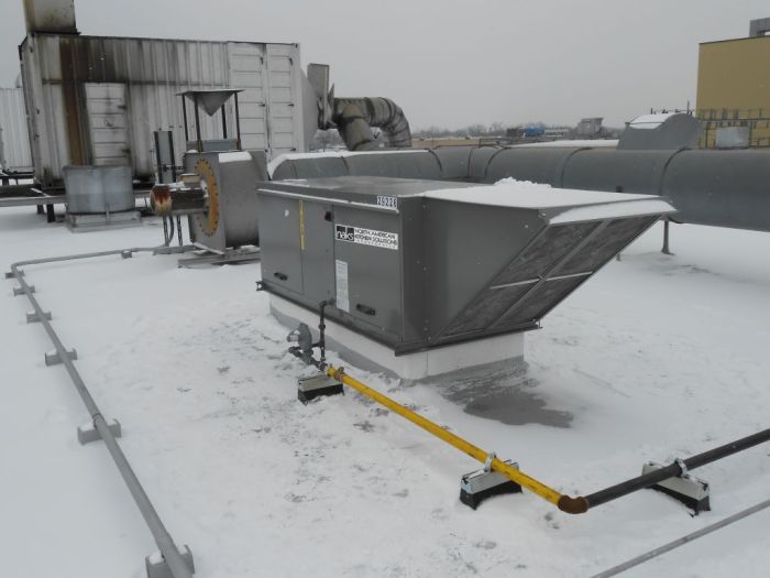 Aire de Suministro Calentado por Gas de Combustión Directa/EVAP T1-EVAP-3PH COMPRAR, ESCAPE / SUMINISTRO VENTILADORES, Ventiladores de maquillaje, Aire de suministro calentado por gas directo, Unidad de aire templado de gas templado con encendido directo, Belt Drive Tempered Makeup Air Units/EVAP
