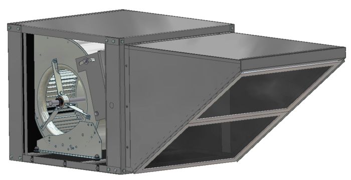 Transmisión por Correa en Línea Exterior Ventilador 2800-3400 CFM SFI9 COMPRAR, ESCAPE / SUMINISTRO VENTILADORES, Ventiladores de maquillaje, Ventiladores de suministro en línea