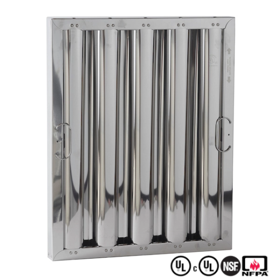 Filtro de Grasa de Deflector de Campana Comercial de Acero Inoxidable, 20-inch x 16-inch x 2-inch STAINLESS_20_16_2 COMPRAR, ACCESORIOS, Filtros