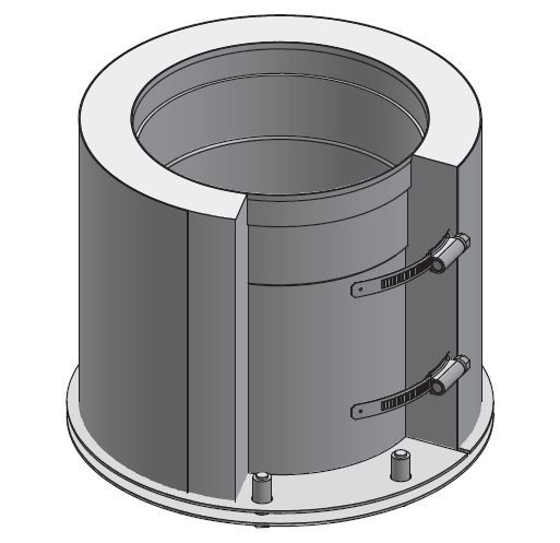 10" Diámetro, Ducto de Grasa de Doble Pared con Espacio Reducido, Adaptador de Campana Sin Soldadura - Inicio DWCK10-NWHA-RC COMPRAR, DUCTOS, Double Wall Reduced Clearance Grease Duct Accessories, Double Wall 10” Diameter