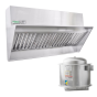 HoodMart Sistema de Campana Trasera de Baja Proximidad de Restaurante 12' x 23" EXSS012BBSV COMPRAR, CAMPANAS COMERCIALES, Paquetes de campana de escape , Paquetes de Campana de Baja Proximidad