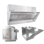 Sistema de Campana Trasera de Baja Proximidad de Restaurante con BRP 4' x 23" EXSS004BSVBRP COMPRAR, CAMPANAS COMERCIALES, Paquetes de campanas de aire de suminstro, Backshelf with BRP