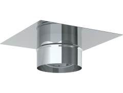 18" Diámetro, Ducto de Grasa de Pared Simple, Adaptador de Placa de Ventilador - Final