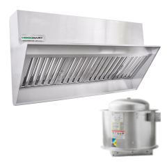 HoodMart Sistema de Campana Trasera de Baja Proximidad de Restaurante 11' x 23"