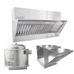 Sistema de Campana Trasera de Baja Proximidad de Restaurante con BRP 18 x 23"