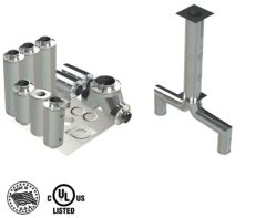 22"- Kit de Doble Pared, Espacio Cero, Dos 16" Conexiones, Ducto de Grasa, 10' Recto, Incluyendo Conexiones de Campana y Ventilador Sin Soldadura