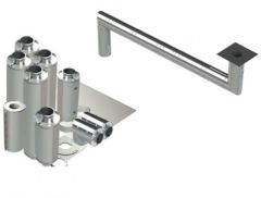 14" - Kit de Doble Pared, Espacio Reducido, Ducto de Grasa, Dos Codos de 90°, 30' Recto, Incluyendo Conexiones de Campana y Ventilador Sin Soldadura