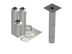 14" - Kit de Doble Pared, Espacio Reducido, Ducto de Grasa, 10' Recto, Incluyendo Conexiones de Campana y Ventilador Sin Soldadura