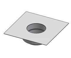 22" Diámetro, Ducto de Grasa de Doble Pared con Espacio Cero, Adaptador de Placa de Ventilador - Final