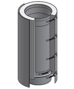 14" Diámetro, Ducto de Grasa de Doble Pared con Espacio Cero, 18" Longitud de Corte