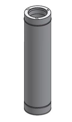 10" Diámetro, Ducto de Grasa de Doble Pared con Espacio Cero, 36" Longitud Fija