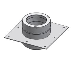 16" Diámetro, Ducto de Grasa de Doble Pared con Espacio Reducido, Soporte de Placa de Anclaje