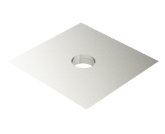 16" Diámetro, Ducto de Grasa de Doble Pared con Espacio Cero, Adaptador de Placa de Ventilador - Final