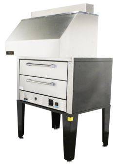 50” Double Deck Pizza Oven con Campana Sin Ventilación 3 PH - No Incendio Supp