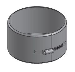 18" Diámetro, Ducto de Grasa de Pared Simple, Banda de Bloqueo de Longitud de Corte