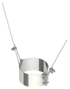 14" Diámetro, Ducto de Grasa de Pared Simple, Banda de Soporte Ligera