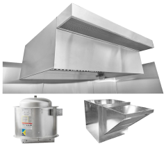 4' X 48" hoodmart SISTEMA DE CAMPANA DE RESTAURANTE GRC con PSP Aire de Reposición